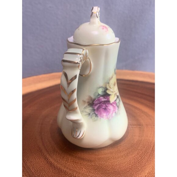 Vintage Porcelain Mini Teapot with Floral Design Made in China 4.5 Inches Tall - Picture 7 of 11